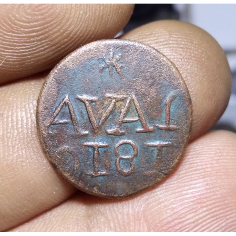 Koin 1 Duit Louis Napoleon 1810 old Fake