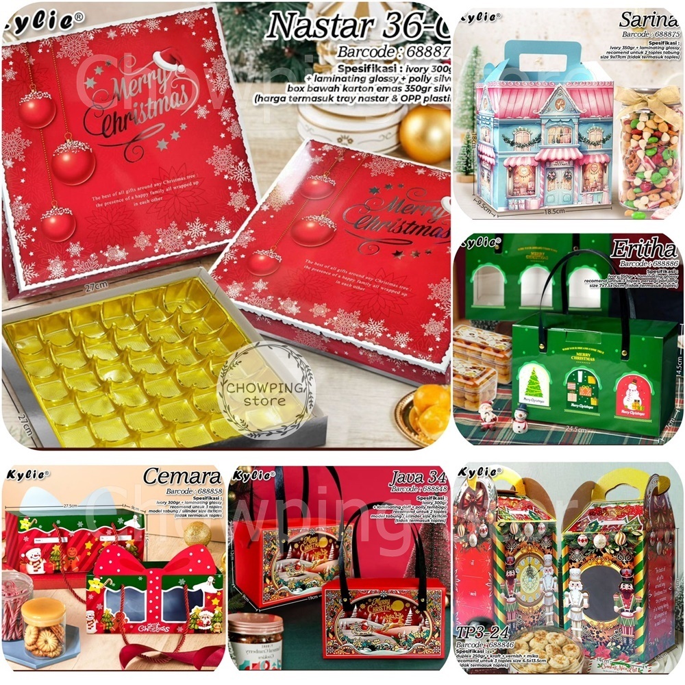 

Box Kotak Dus Hampers Toples Kue Kering Bolu Lapis Nastar Natal Christmas