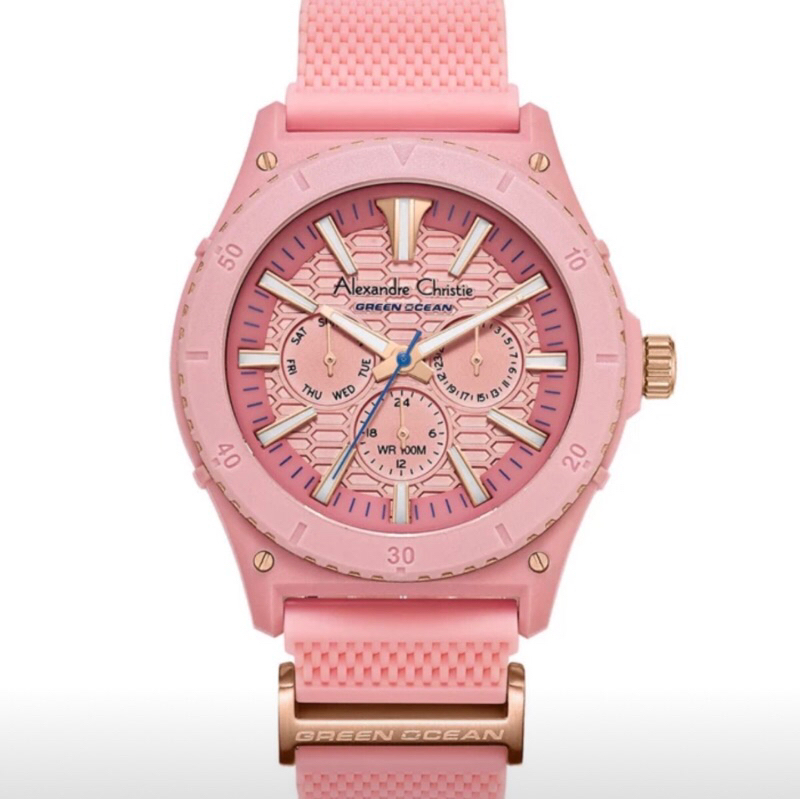 Alexandre Christie 6584 - AC6584 - AC6584MFR Pink Rosegold Green Ocean Sustainability ORIGINAL