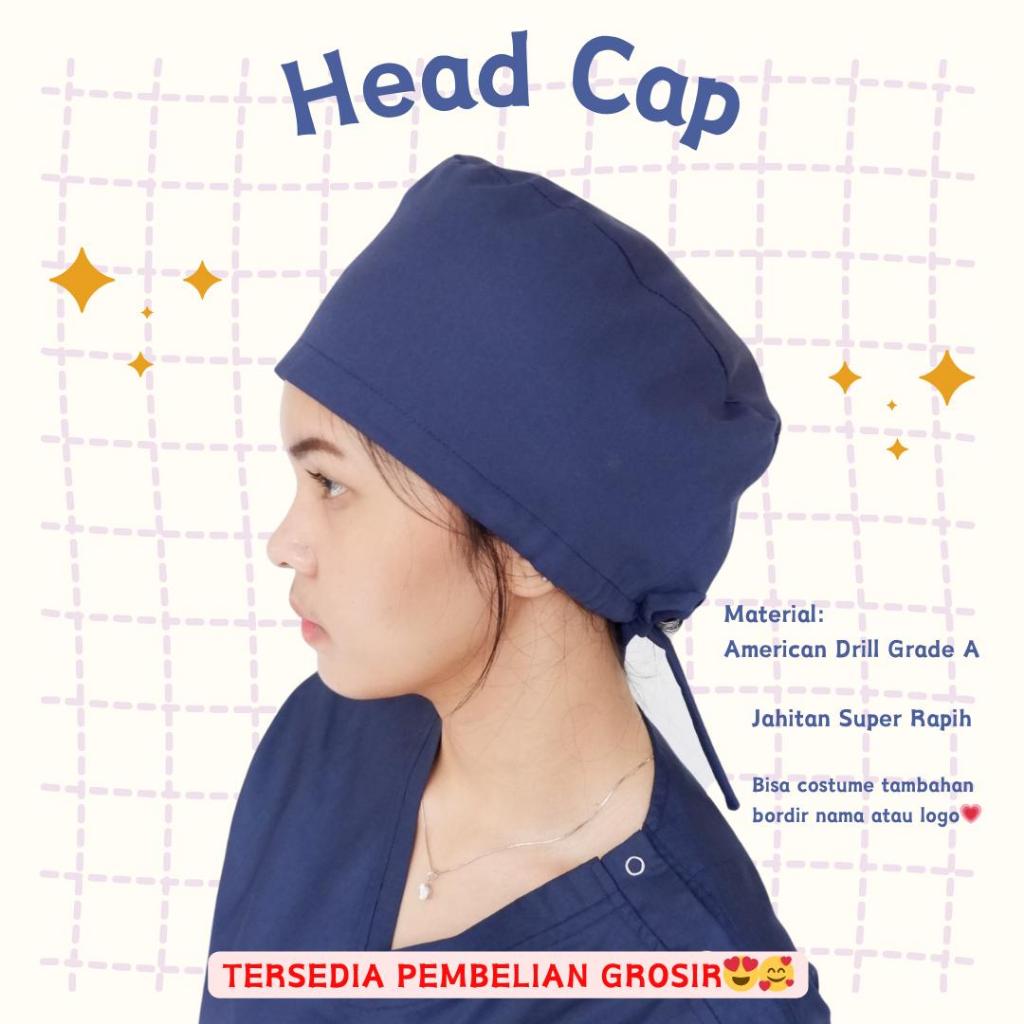 Head Cap Medis / Topi Medis / Topi Operasi / Surgical Cap / Topi Pabrik / Topi Koki / Head Cap Koki 