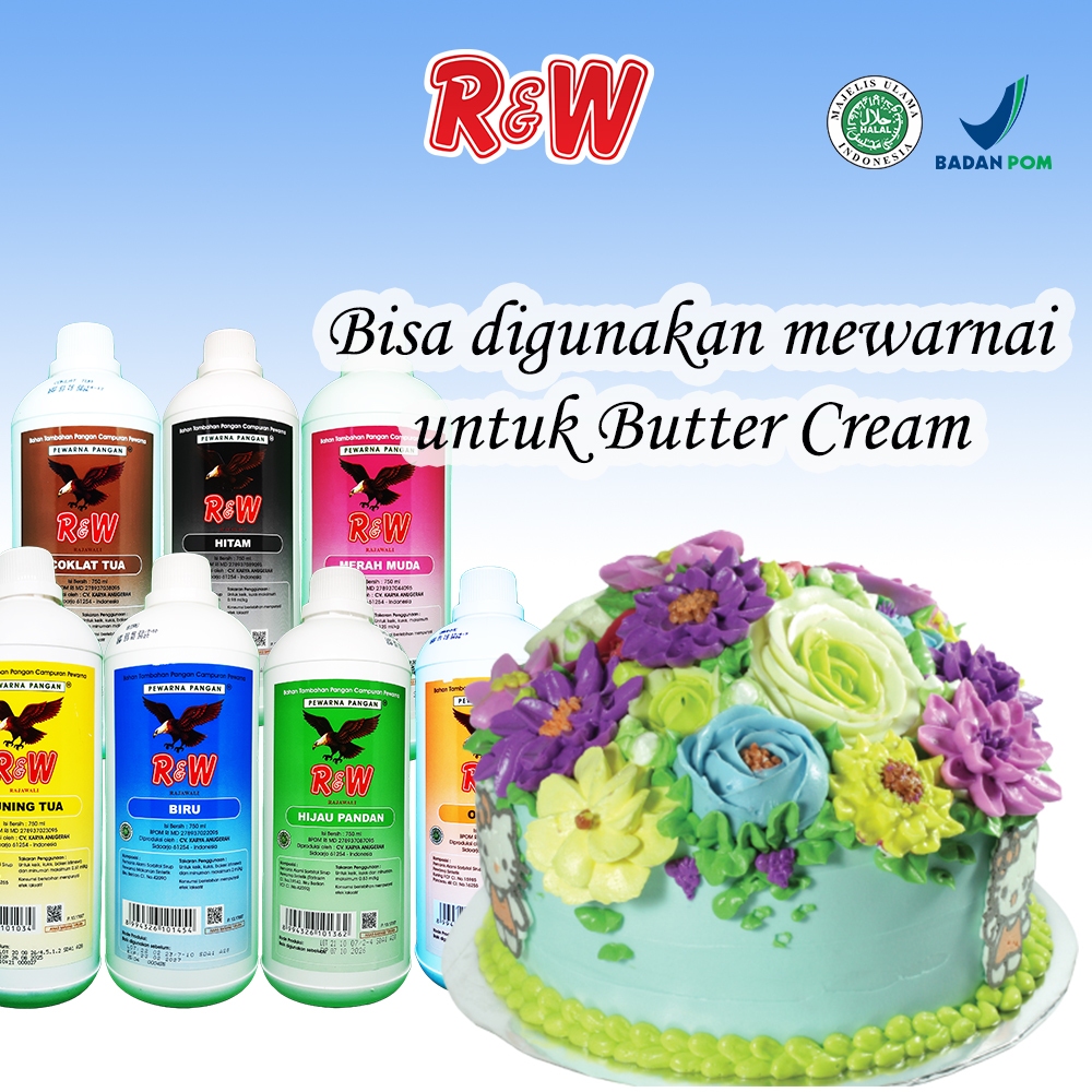 

Pewarna Makanan & Minuman ukuran 375ml RAJAWALI RW R&W Menghasilkan Warna Yang Menarik dan Lebih Cerah HALAL MUI
