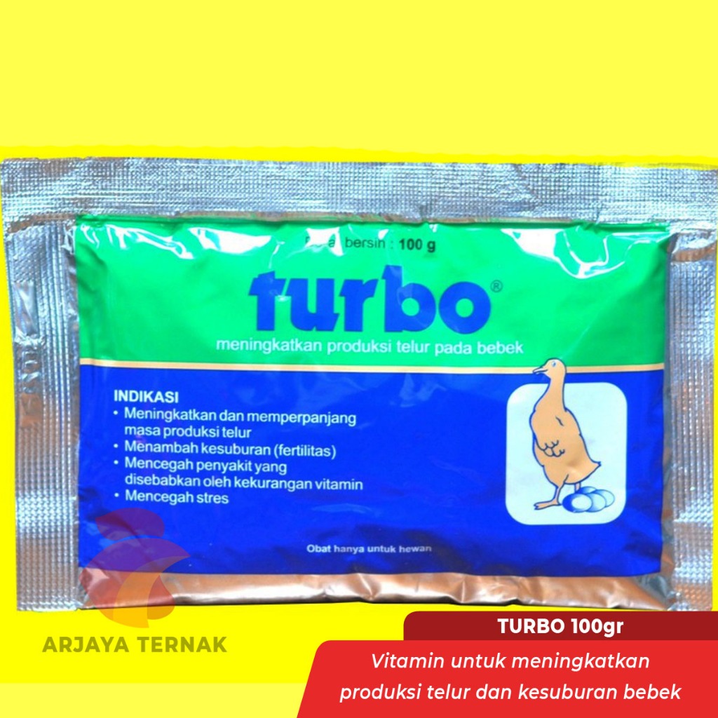 TURBO 100 gr Merangsang dan Meningkatkan produksi Telur untuk semua jenis Bebek