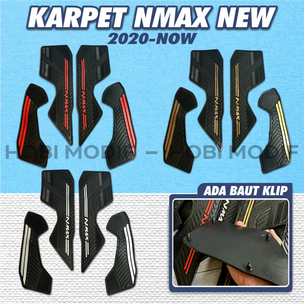 TANKPAD DEPAN NMAX NEW 2020 - 2024 KARPET PIJAKAN KAKI MOTOR / TANK PAD BODY KAKI MOTOR SET KIRI KAN