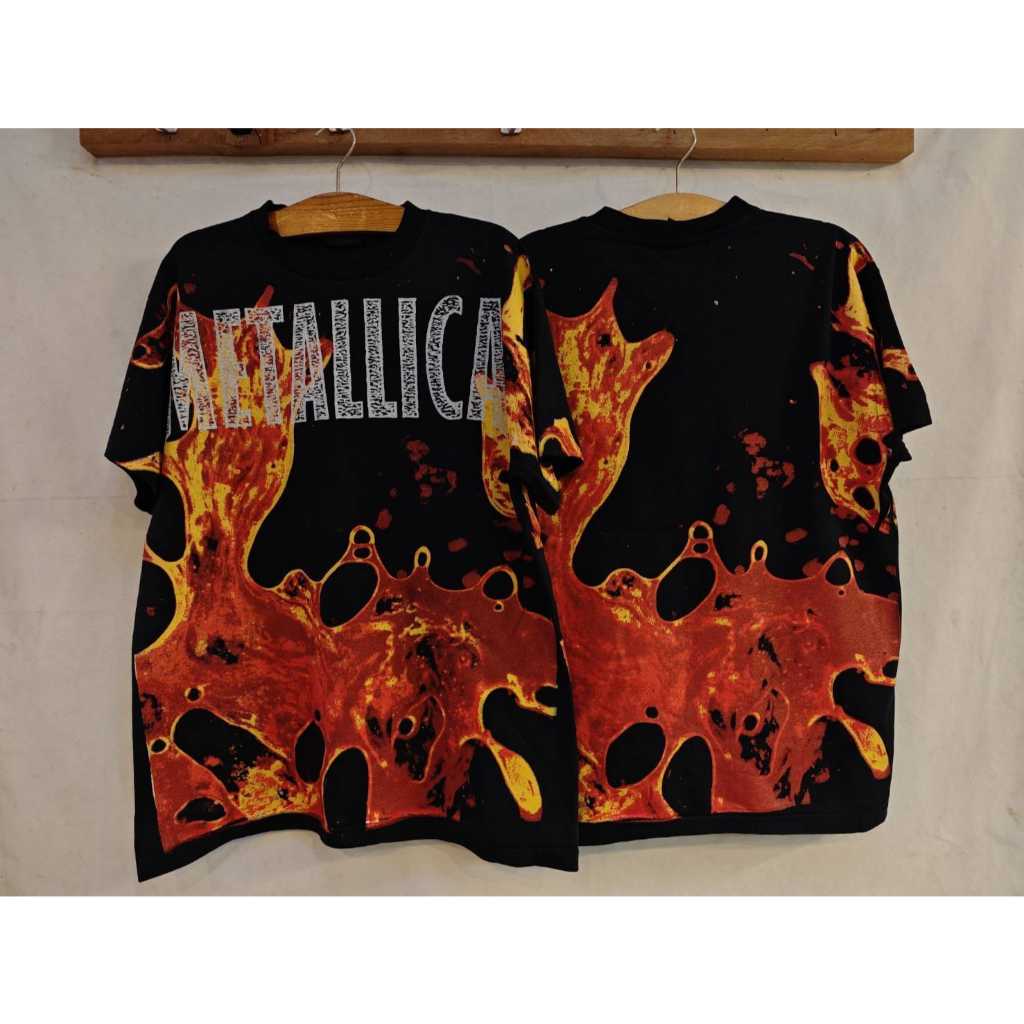 KAOS AOP ALL OVER PRINT OVP BOOTLEG BAND FADED BELEL GIANT TULTEX BROCKUM CARTOON NETWORK WILD OATS 