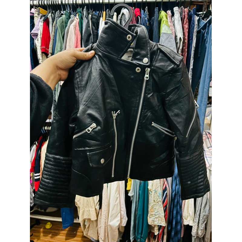 leather jacket zara