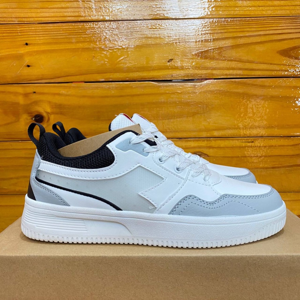 SEPATU DIADORA WANITA DIADORA KARSTEN WHITE BLACK SNEAKER CASUAL LEATHER COD ORIGINAL