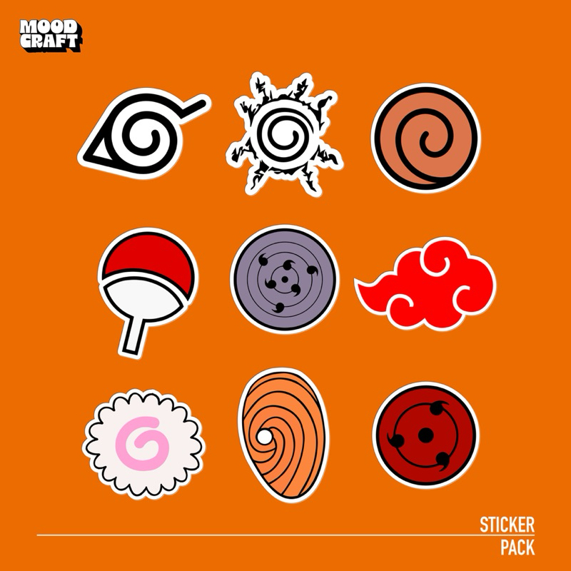 

Naruto Symbols - Sticker Vinyl Pack - Stiker Laptop Anime | SP - 046