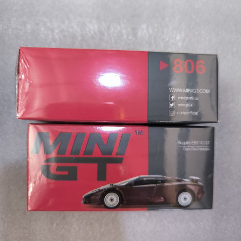 MINI GT 806 BUGATTI EB110 GT DARK RED METALLIC