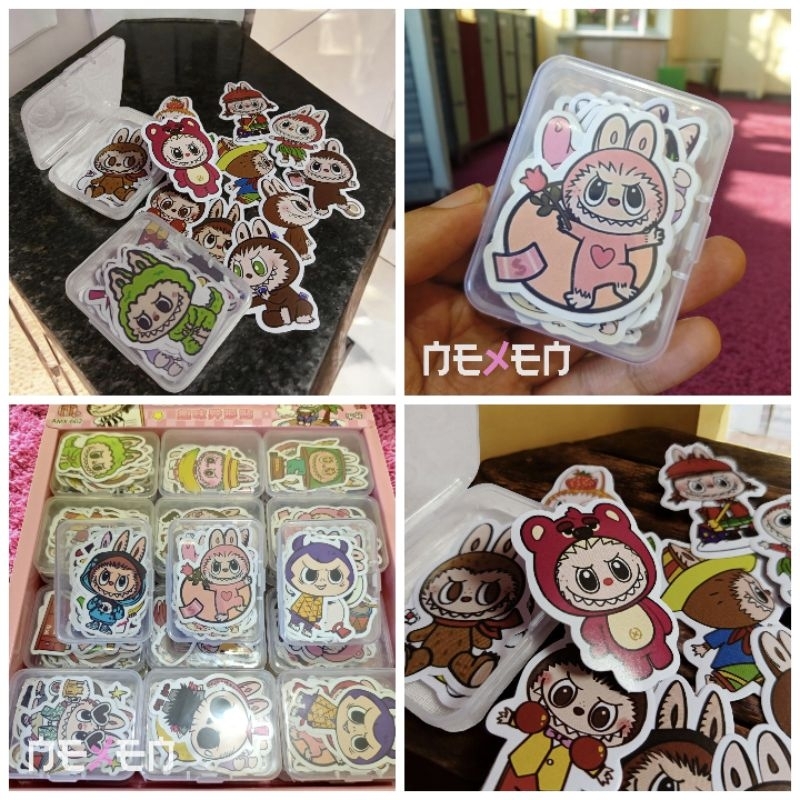 

(RANDOM)Sticker set labubu,kotak sticker labubu,sticker anak,sticker labubu,sticker set isi 12