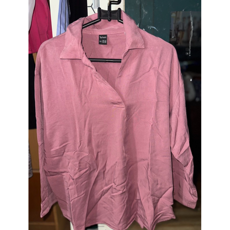 kemeja shirt merk splash pink