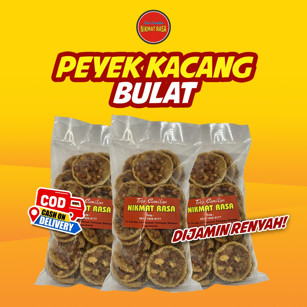 

Peyek Kacang Bulat / Rempeyek Full Kacang 250g Snack Kiloan Enak Murah