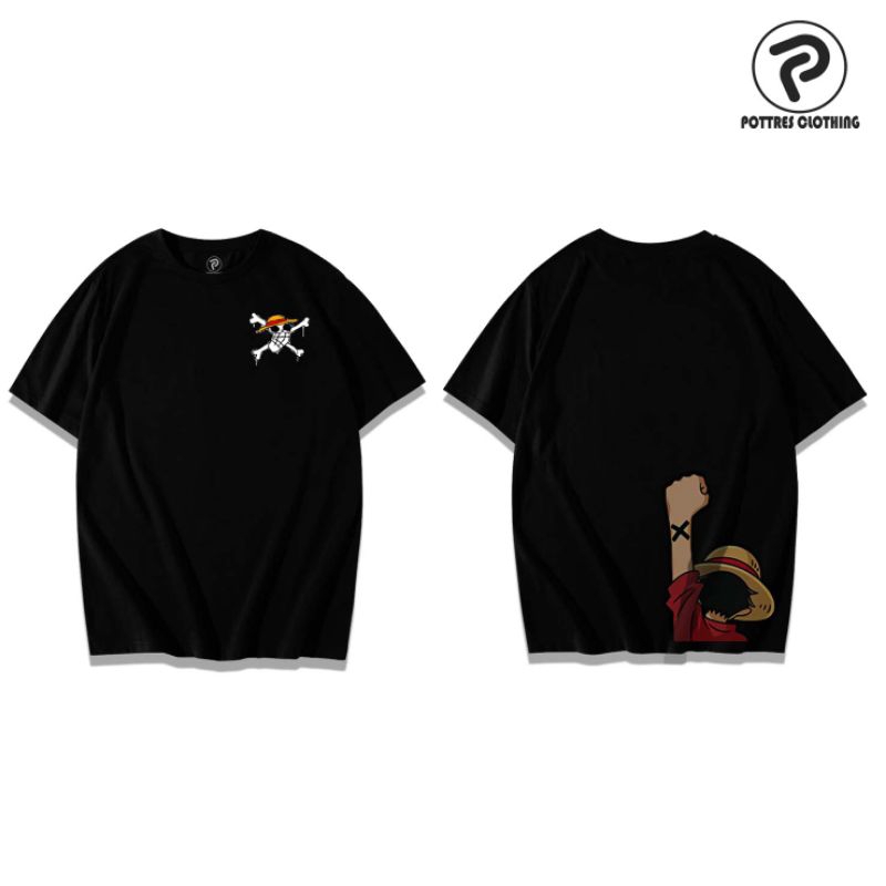 pottres anime | kaos clothingan | kaos distro | baju dewasa unisex | kaos anime one piece | kaos luf