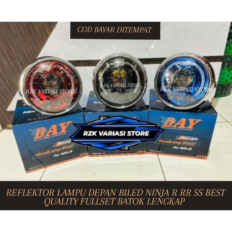REFLEKTOR LAMPU DEPAN Biled Ninja R RR SS Best Quality Fullset Batok Lengkap