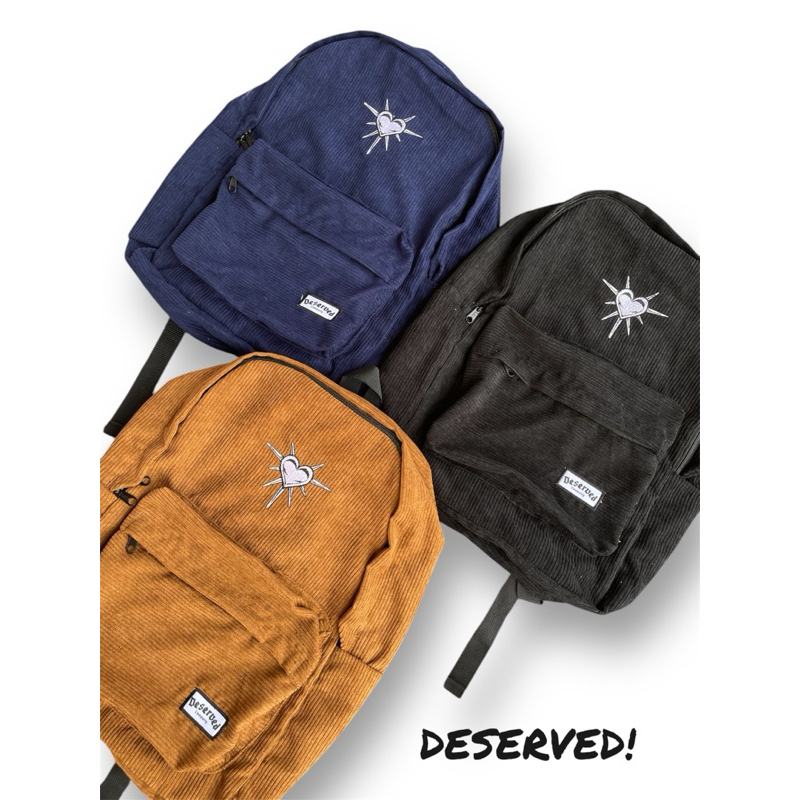 TAS RANSEL CORDUROY/ BAGPACK CORDUROY/ TAS SEKOLAH PRIA WANITA KEREN