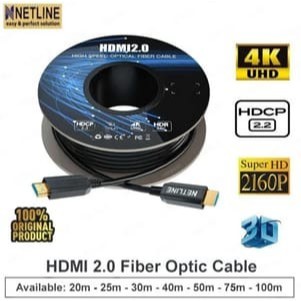 Kabel Hdmi Fiber Optic 100 Meter Netline Fiber Optik