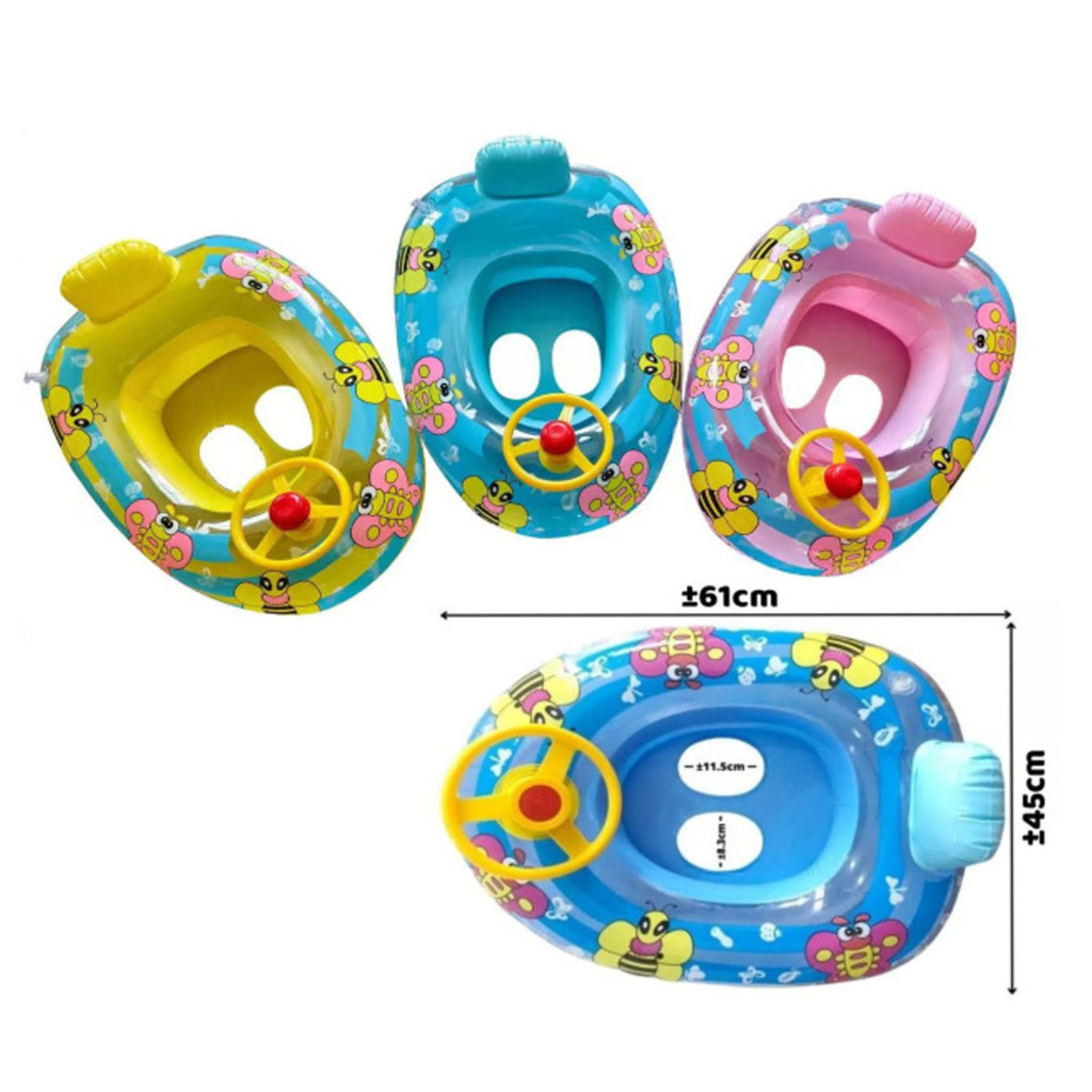 Mainan Anak Pelampung Bayi Setir Stir Mobil Kolam Renang Perahu