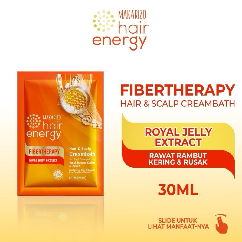 Makarizo Hair Energy Fibertherapy Hair & Scalp Creambath Royal Jelly