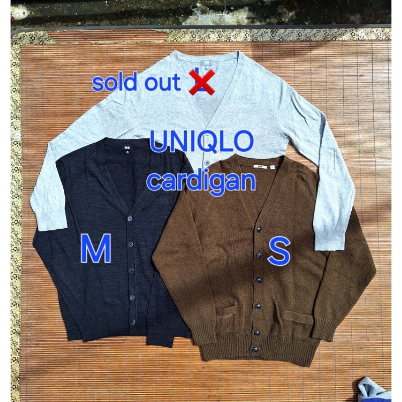 Sweater Cardigan UNIQLO Knitwear Rajut Pria