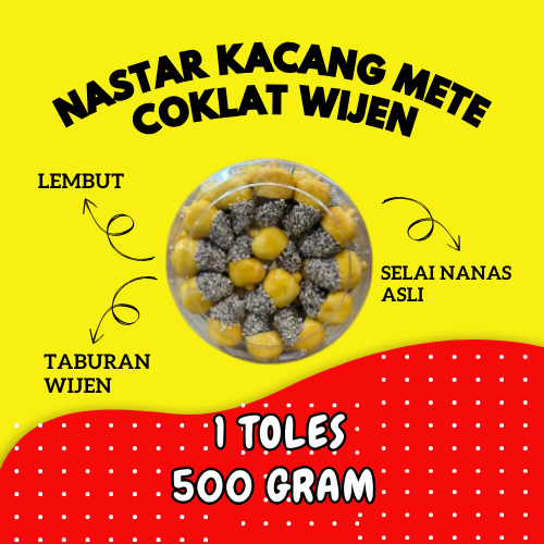 

KUE NASTAR KACANG METE COKLAT WIJEN 500 GR - JAYAMAKMURSNACK
