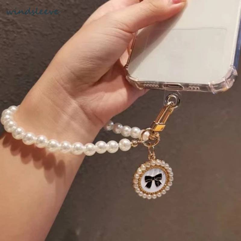 Tali Hp universal Gantungan Hp Strap Phone Pearl / Gantungan Case Hp Mutiara / Gantungan Case Hp Tan