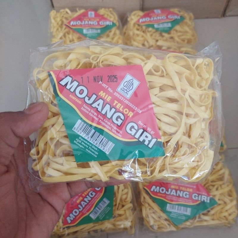 

Mie Telor Mojang Giri 90gr Mie Gepeng Mie Kering