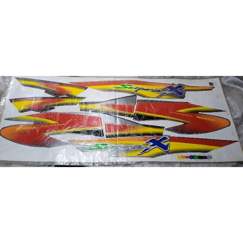 original AHM Astra Honda motor striping stiker box cover body kanan kiri fullset Assy komplit Supra 