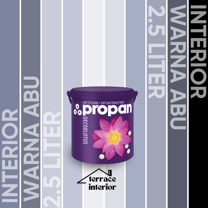Cat Tembok Interior Propan Decorlotus warna Abu Ukuran 2.5 L
