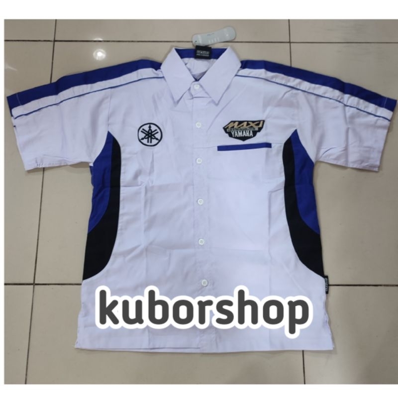 KEMEJA yamaha maxi baju yamaha maxi seragam yamaha maxi full BORDIR