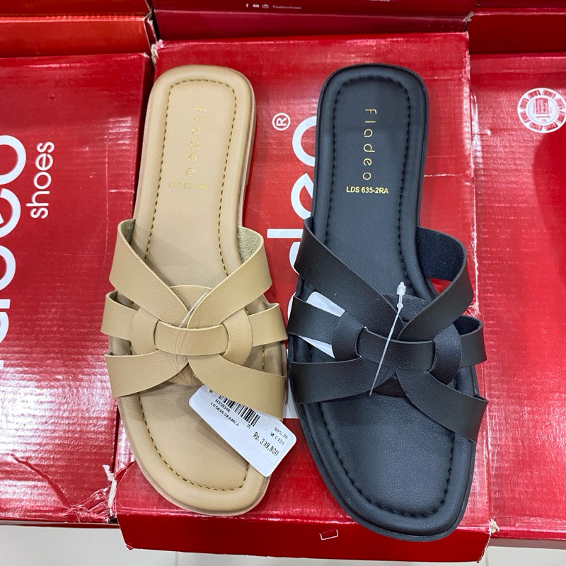 Fladeo sandal teplek flat selop wanita / sandal cewek fladeo
