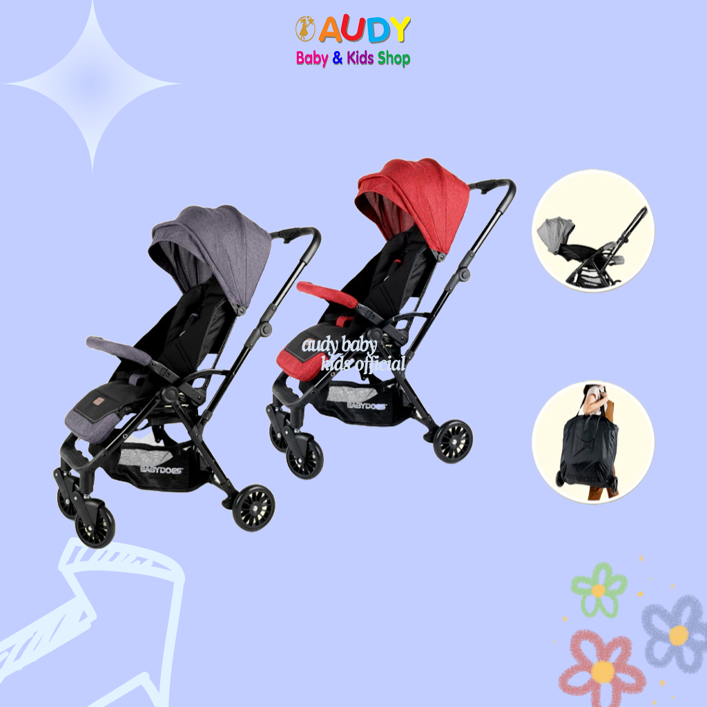 AUDY BABY - STROLLER BABYDOES CROSBY | KERETA DORONG BAYI | KERETA BAYI LIPAT KECIL
