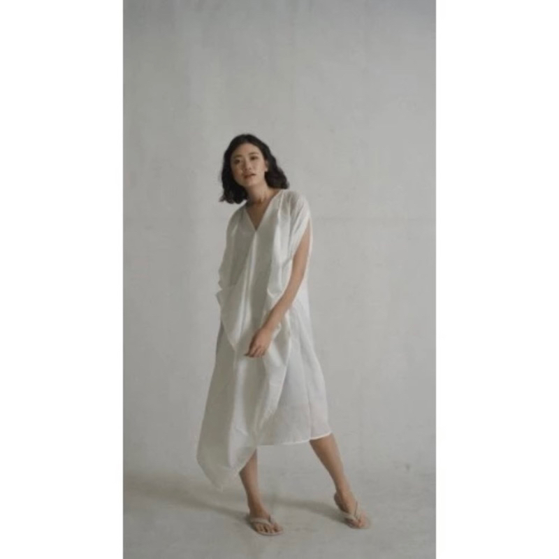 Mao wear dress kaftan putih (NEW)