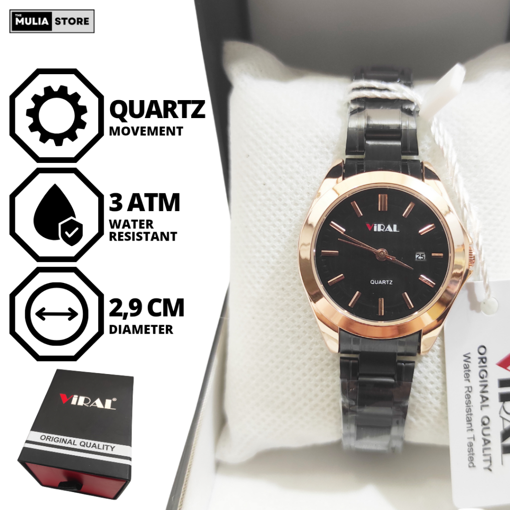 VIRAL Jam Tangan Wanita Viral Original Tanggal Analog