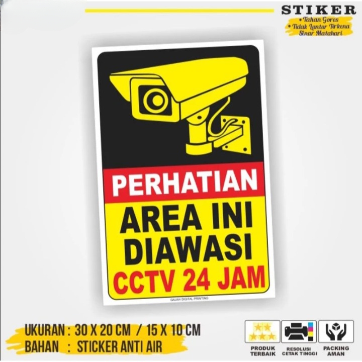 

Sticker Label Pantauan Cctv 24 Jam Anti Air