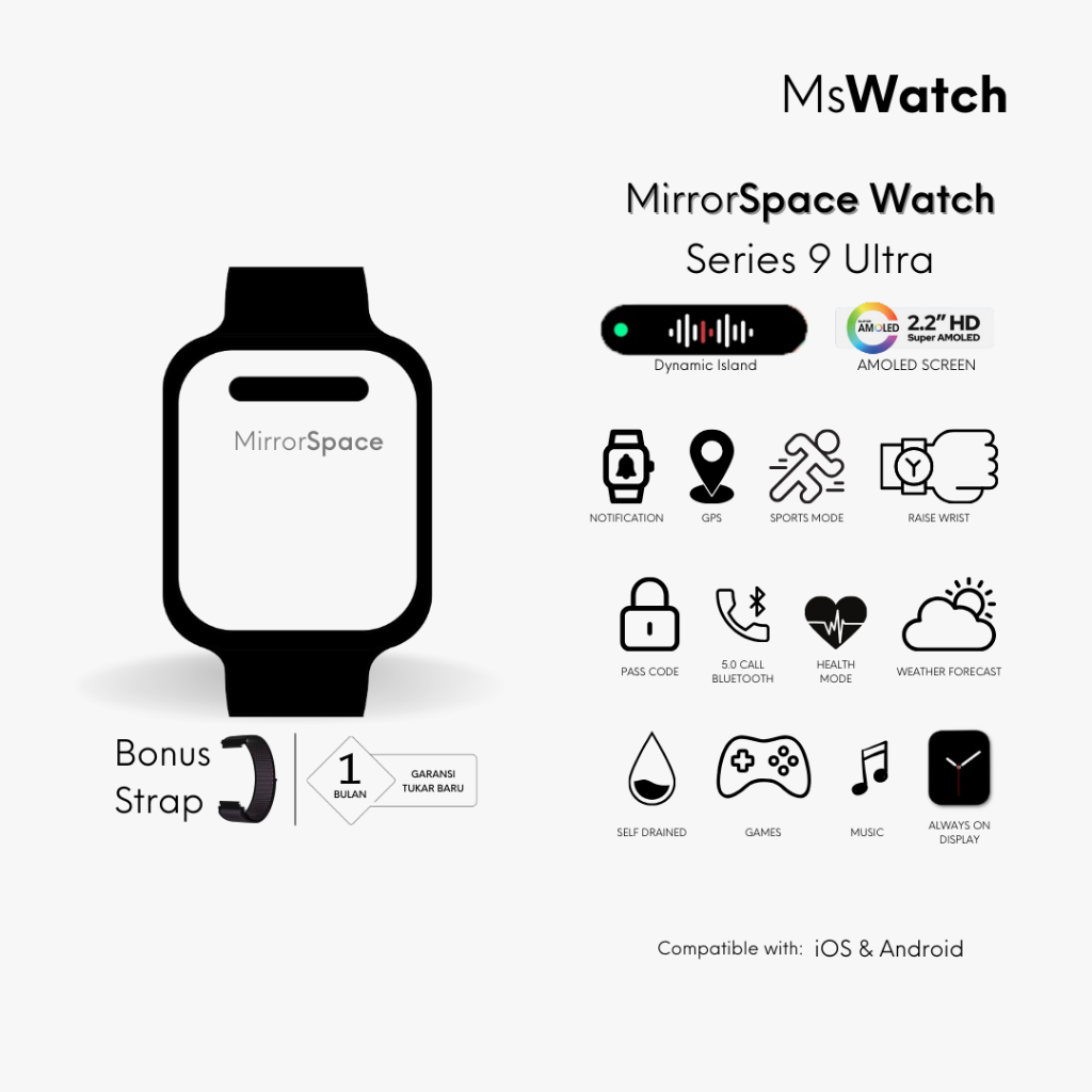 MirrorSpace Watch Series 9 Ultra with Dynamic Island