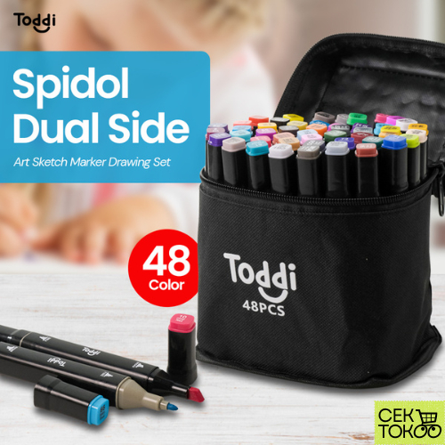 

TODDI SPIDOL WARNA WARNI 1 SET Sketch Marker 2 Tip Touch Marker