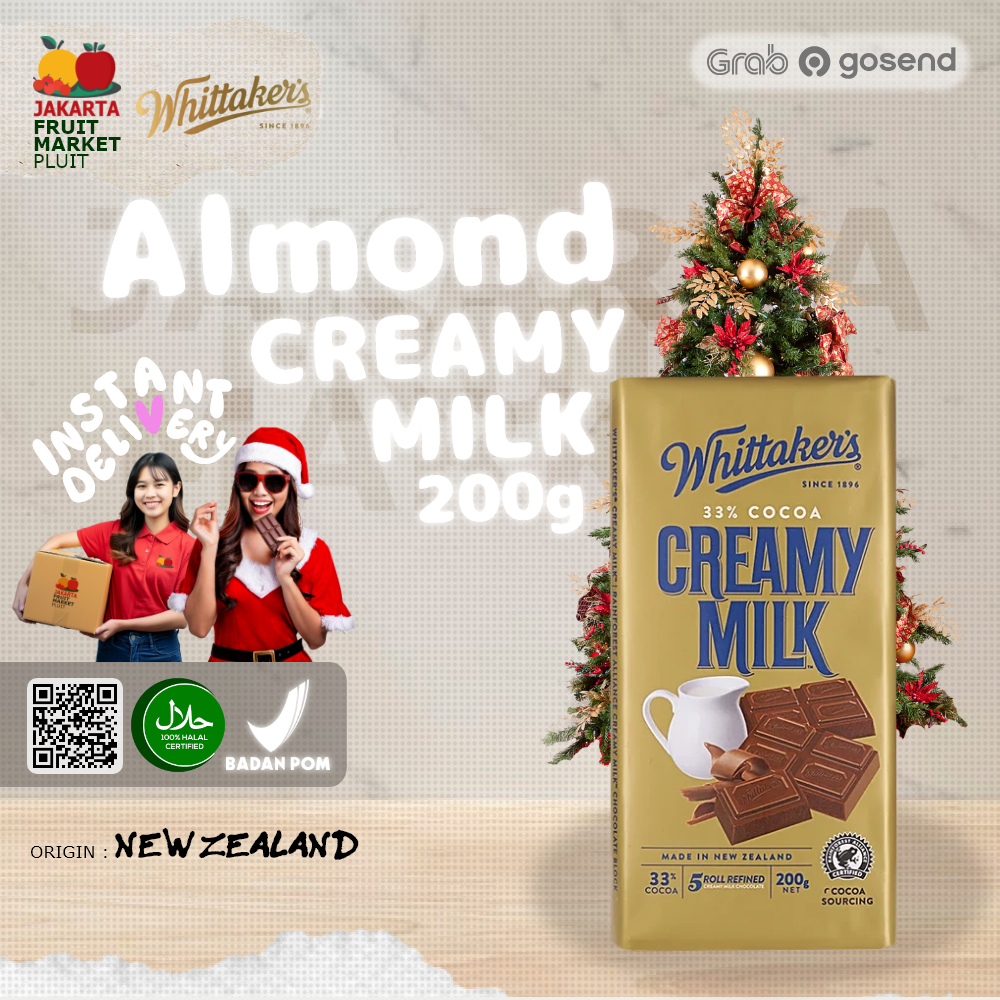

WHITTAKERS CREAMY MILK coklat import