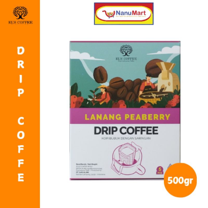 

EL'S COFFE DRIP LANANG PEABERRY ROBUSTA COFFE 5 PCS