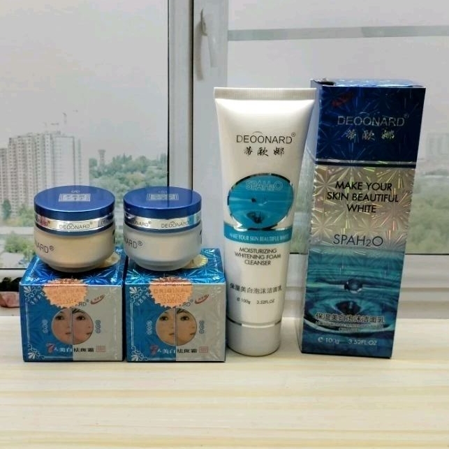 paket cream deoonard biru big facial foam deoonard