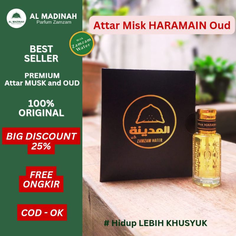 ATTAR SERIES - MISK HARAMAIN OUD - Al Madinah Parfum Zamzam Makkah Madinah Rose Nabawi Kasturi