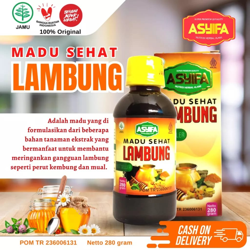 Madu sehat lambung asyifa garansi 100% ORI spesial gerd - maag dan asam lambung