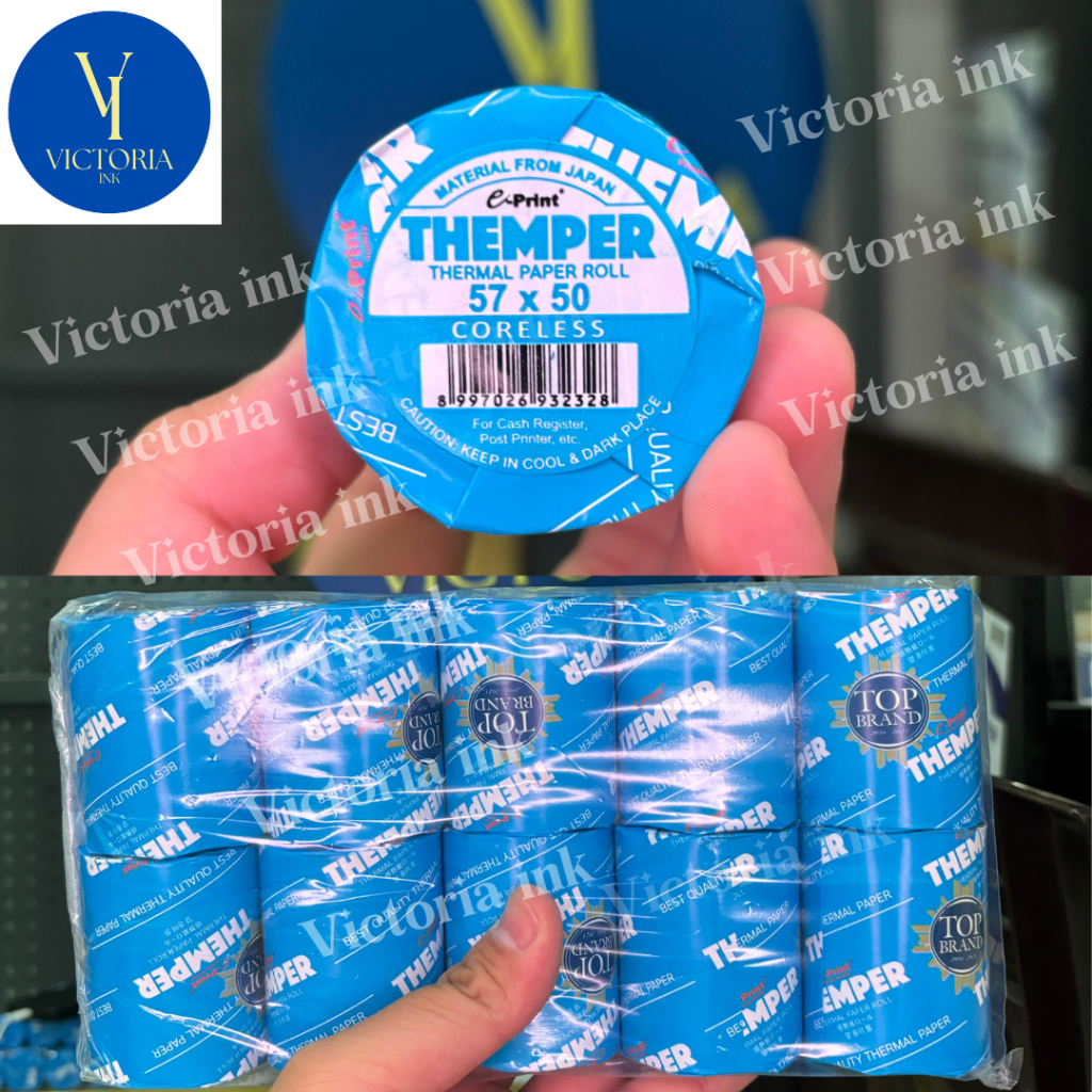 

RB Themper 57x50 Thermal Struk Eprint 57x50 Coreless ISI KERTAS FULL LEBIH BANYAK Struk Kasir
