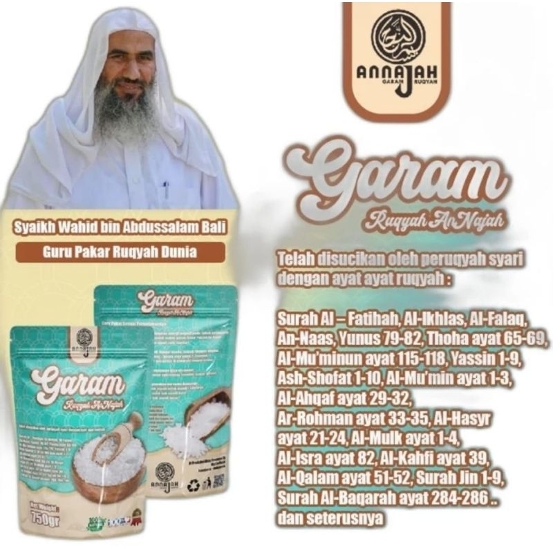 

Garam Ruqyah Annajah Original 100% Tolak Bala , membuka Aura Positif Tubuh , Rejeki , Kesehatan , Enteng jodoh Dll