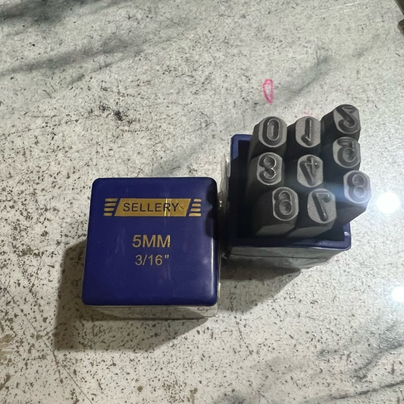 Ketok angka / Pon Angka 5mm (3/16") Sellery