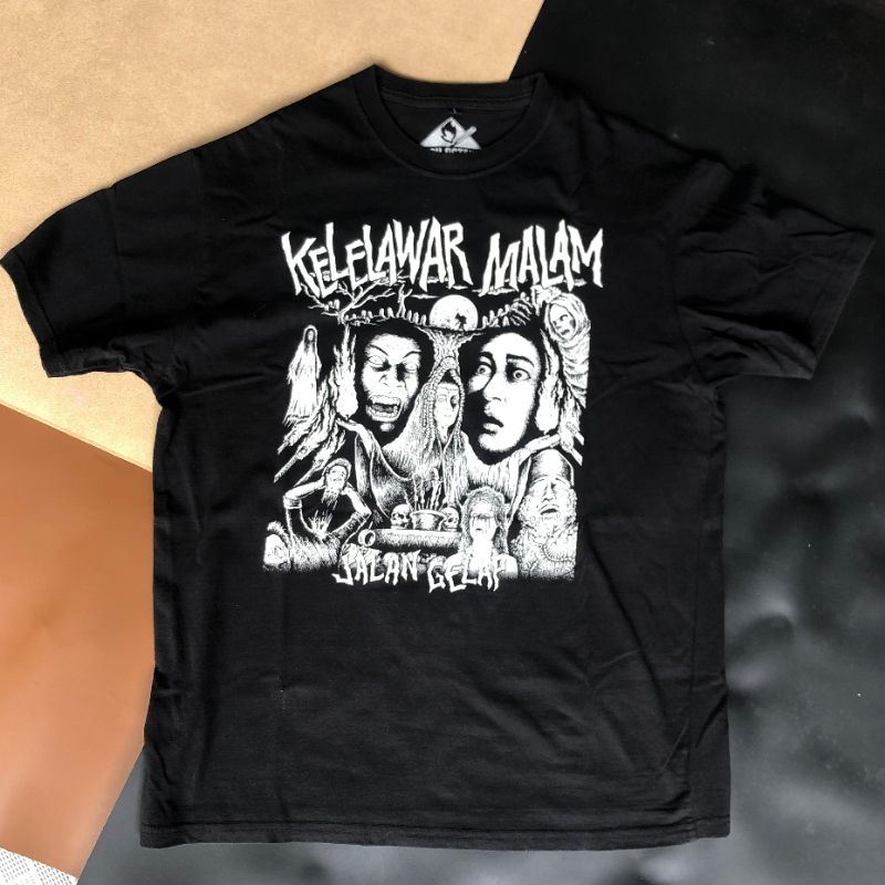 kaos band kelelawar malam ori second bekas