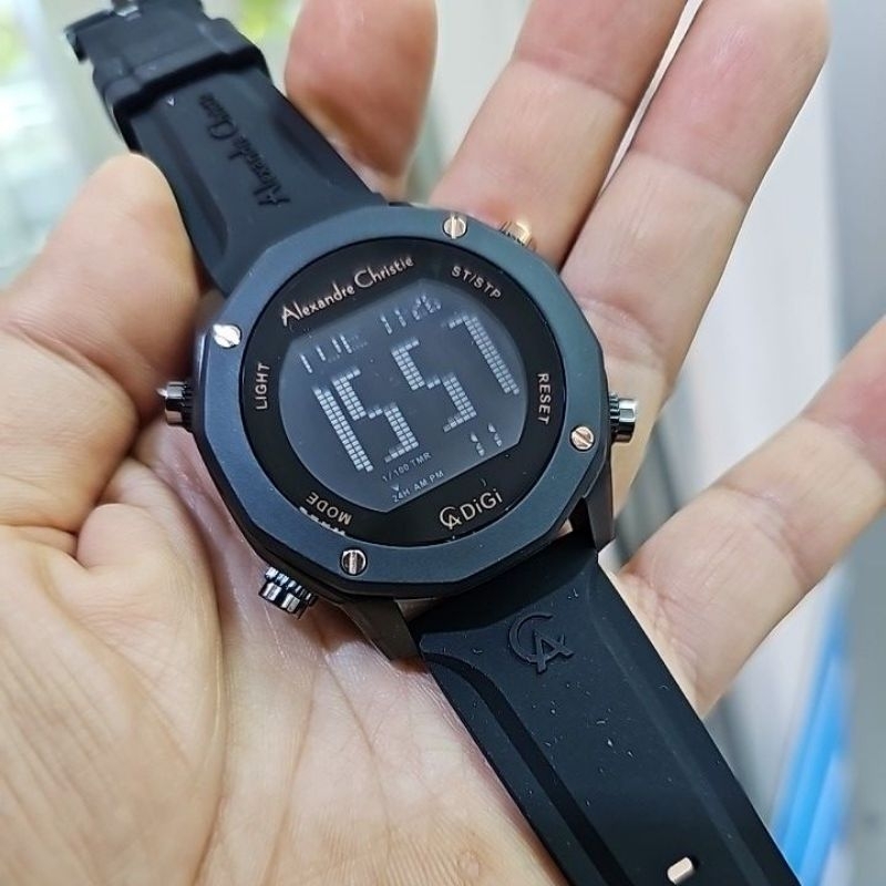 jam tangan pria digital ALEXANDRE CHRISTIE 9377 MHRIPBARG