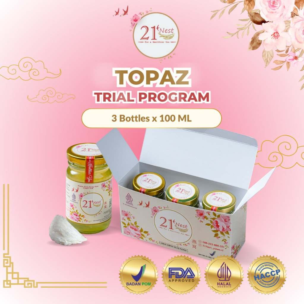 

21Nest Birdnest Minuman Sarang Burung Walet - TOPAZ (3 X 100 ML)