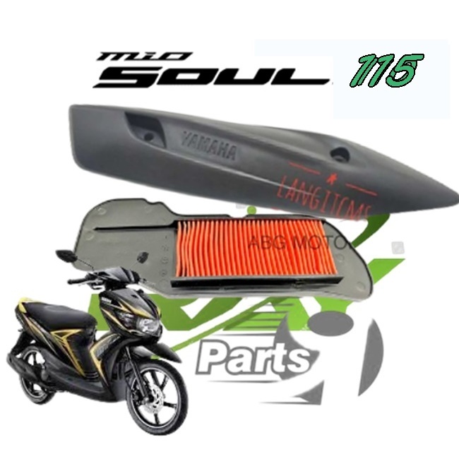 Paket Filter Udara Mio J Saringan Udara Hawa  Mio GT  Soul GT 115 + Tameng Knalpot MIO SOUL GT 115