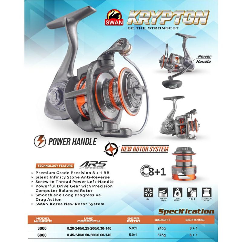 Reel Pancing Swan Krypton 3000 & 6000