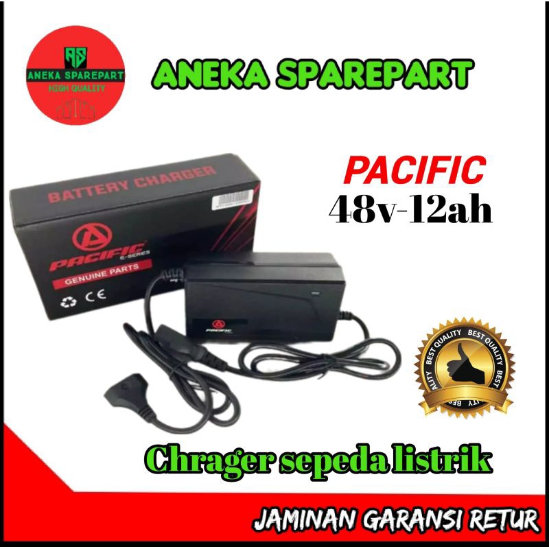 cas/charger Sepeda listrik PACIFIC 48VOLT-12AH