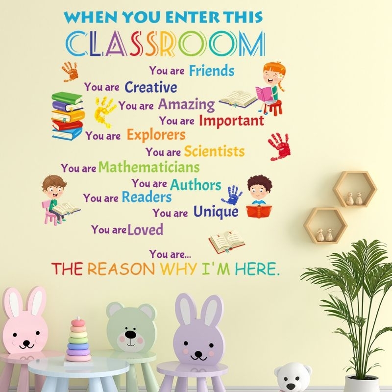 Wall Sticker Dinding Quote Anak Belajar Poster Sekolah Stiker Dekorasi Rumah Kids Quote